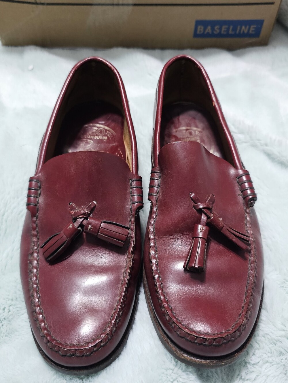 Dack Men's Burgundy Leather Tassel Loafers